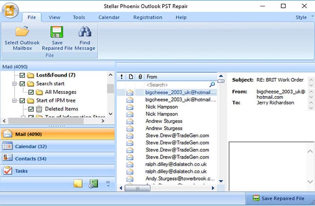 Stellar Phoenix Outlook PST Repair